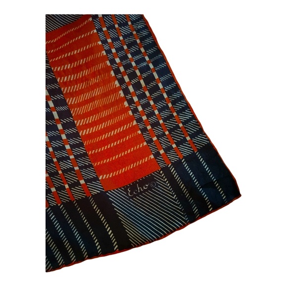 Vintage 1960’s 1970’s ECHO Oblong Head or Neck Scarf, Very Mod! - Picture 3 of 4